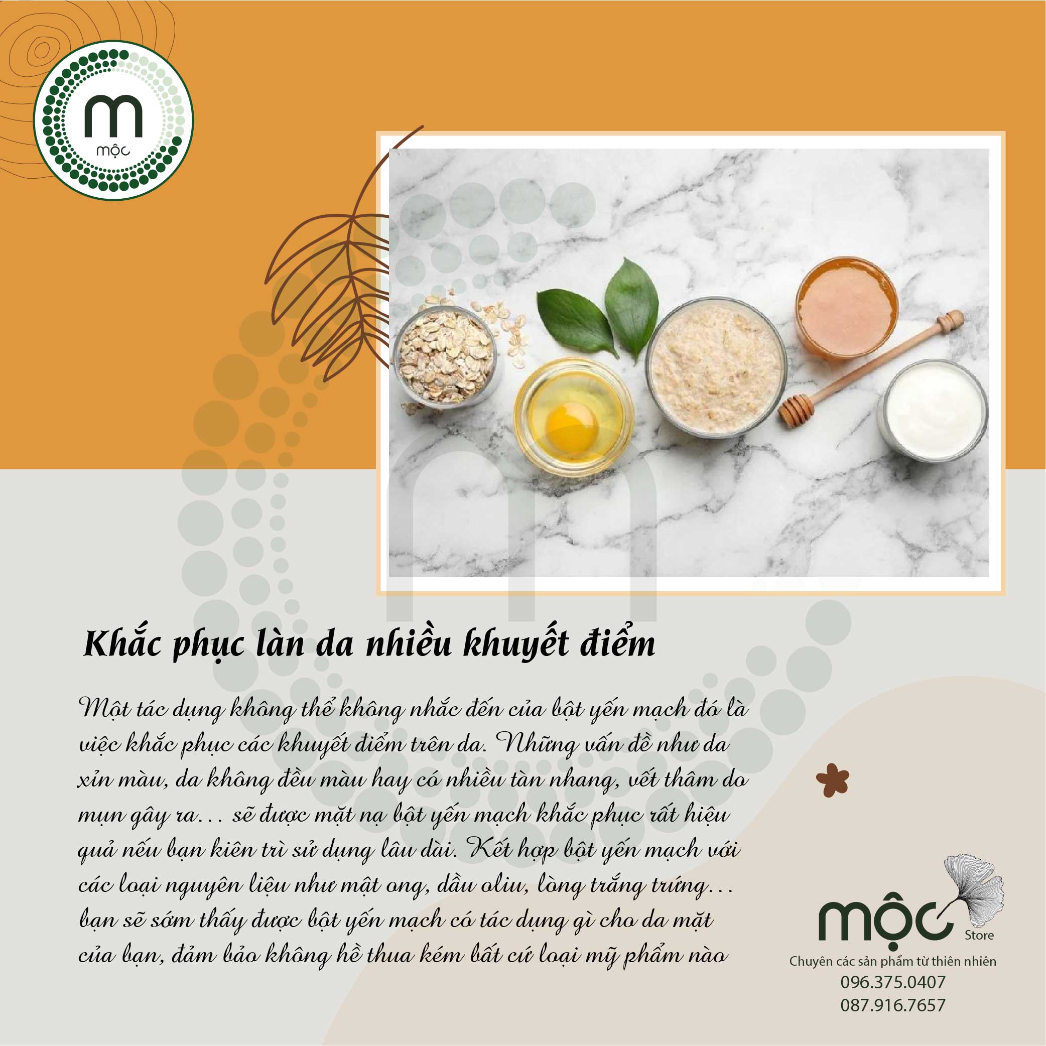 Bột Yến Mạch đắp mặt nguyên chất từ thiên nhiên 100ml handmade