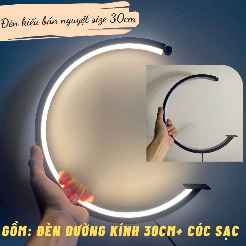 Vòng tròn đèn led trang trí tiểu cảnh, Vòng hào quang tôn dáng tượng, lũa, cây cảnh decor trang trí tượng gốm tiểu cảnh