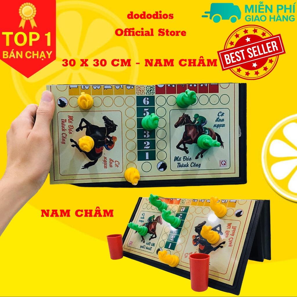 Cờ cá ngựa bằng nam châm - bàn cờ gập đôi đựng quân cờ - Size 30x30Cm - hãng dododios