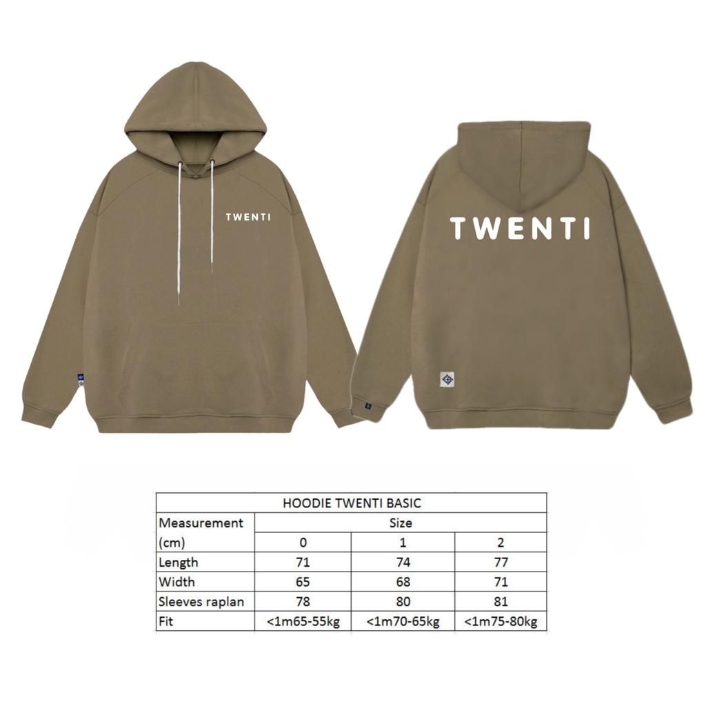 ÁO HOODIE TWENTI NỈ IN BASIC