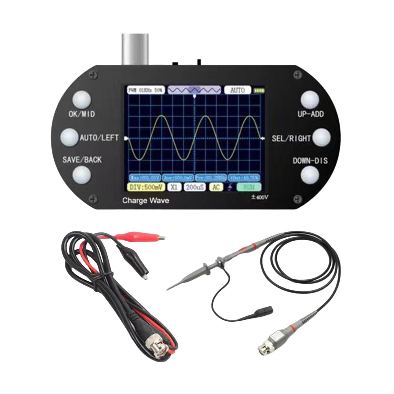Digital Oscilloscope Transistor Tester,Sampling Rate 200kHz , 2.4 inch Screen, PWM Square Wave Output, Voltage Continuity Tester