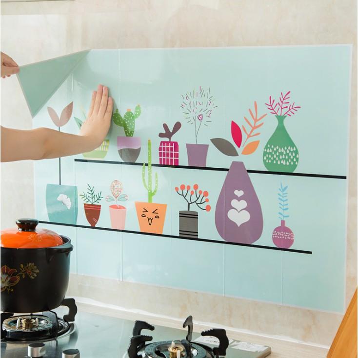 Combo 2 Miếng Giấy Dán Bếp Hoạt Hình Cao Cấp