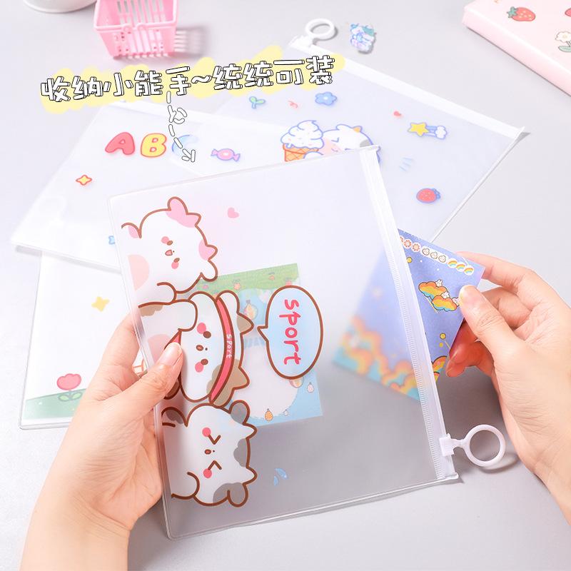 Túi đựng tài liệu A5 hình bò xinh cute 21cm*16.8cm