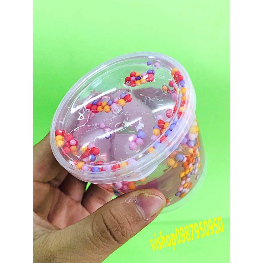 đồ chơi slime -lọ chất nhờn mềm dẻo lọ có thạch xốp mã LBT64 KHàng nhập khẩu