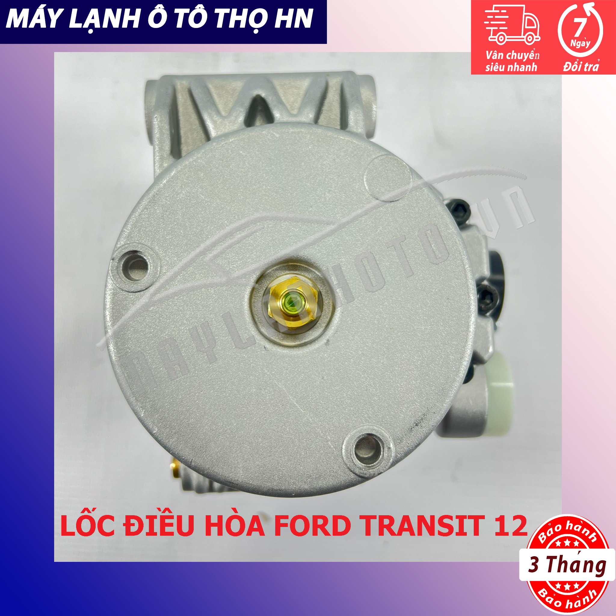 Lốc điều hòa (block,máy nén) Ford Transit 2012 2013 2014 2015 2016 hàng Trung Quốc 12 13 14 15 16