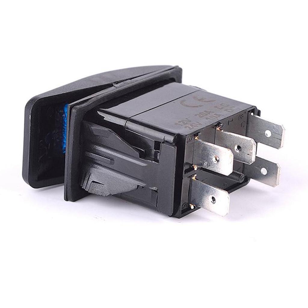 5 Pin 12V Boat Marine LED illuminated Toggle Rocker Switch