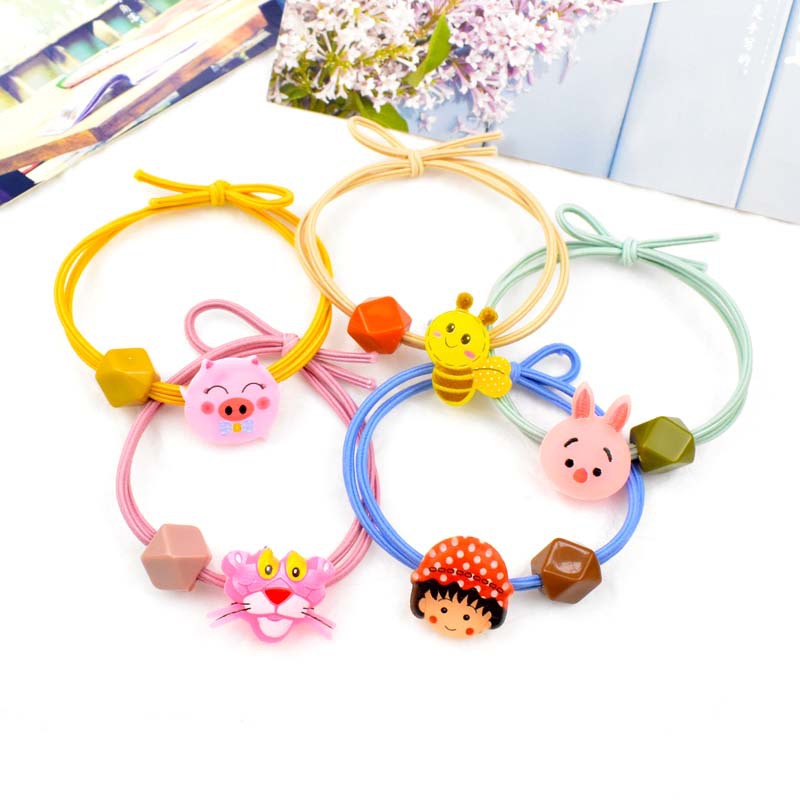 Set 5 dây buộc tóc hình thú ngộ nghĩnh - giao hình ngẫu nhiên