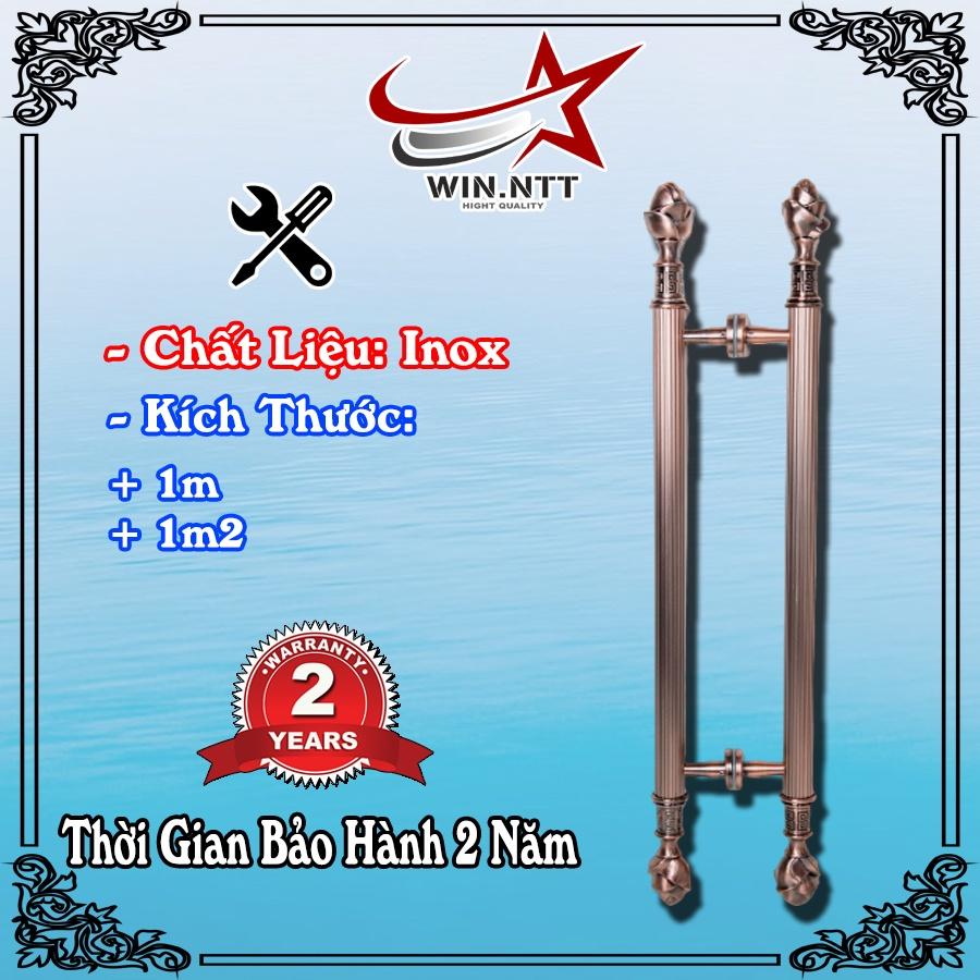 Tay Nắm Cửa Kính Cường Lực, Cửa Nhôm - Nắm Cửa Đồng Đỏ Hoa Hồng
