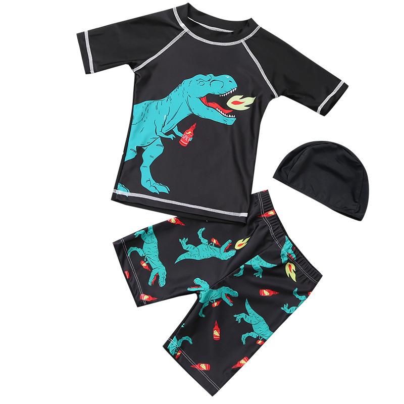 Bé Bé Khủng Long Đồ Bơi Trẻ Em Bé Trai Gái Đồ Bơi 3 Mảnh Bơi Bộ