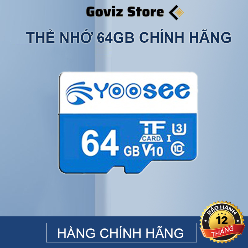 Thẻ Nhớ Camera Yoosee 64GB, Tốc Độ Đọc Class 10 - Hàng Chính Hãng