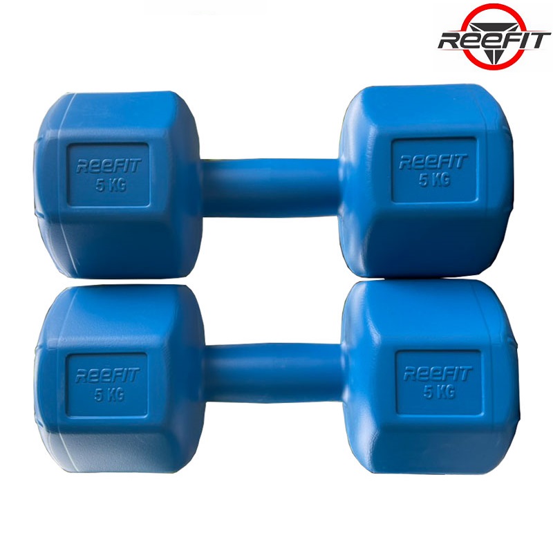 Bộ 2 vỏ tạ tay nhựa bát giác 5kg REEFIT