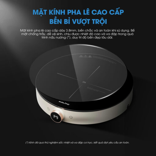 [Hàng chính hãng] Bếp Từ Đơn Bếp Lẩu KALITE Power S8 2000W - Mặt Kính Pha Lê Chịu Nhiệt Cao - Tản Nhiệt Tốt Chín Đều