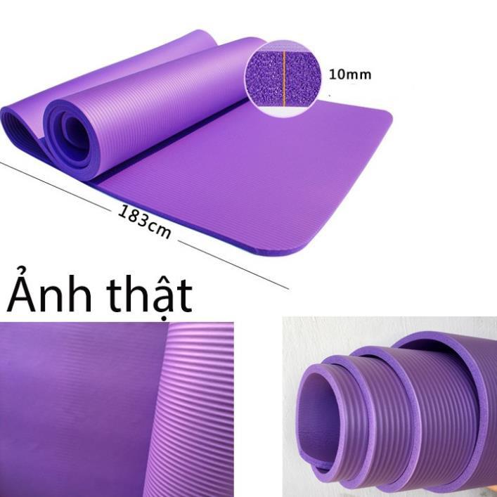 Thảm tập YOGA TPE hàng nhập cao cấp dày 10mm (Kèm ảnh thật) TẶNG KÈM TÚI ĐỰNG