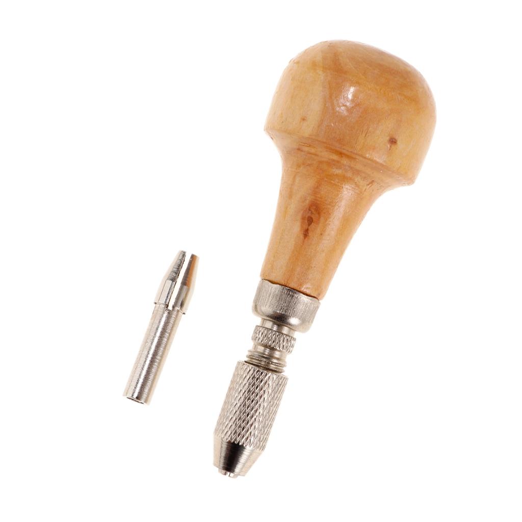 3xJewelers Pin Vise Vice Wooden Handle Twisting Wire Wrapping Collet Watch