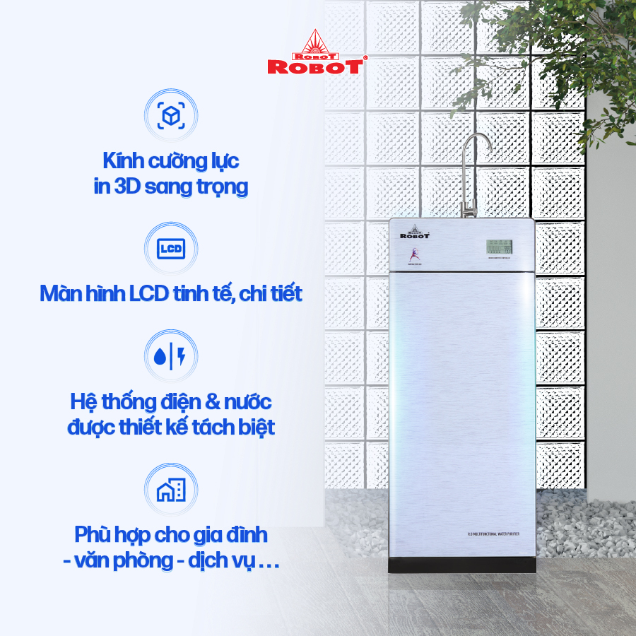 Máy Lọc Nước ROBOT LUX PRO 239W-UR Công Nghệ Lọc Tích Hợp R.O + UF - Hàng Chính Hãng