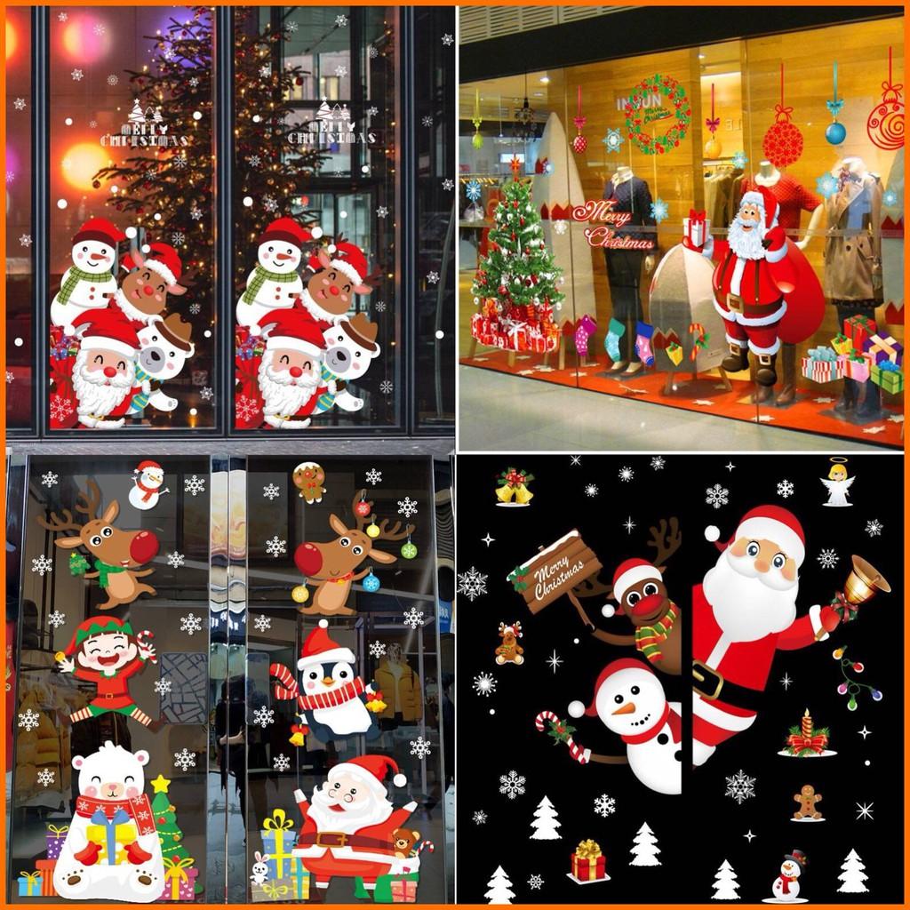 Decal dán tường decor mẫu noel trang trí tết, noel giáng sinh năm mới