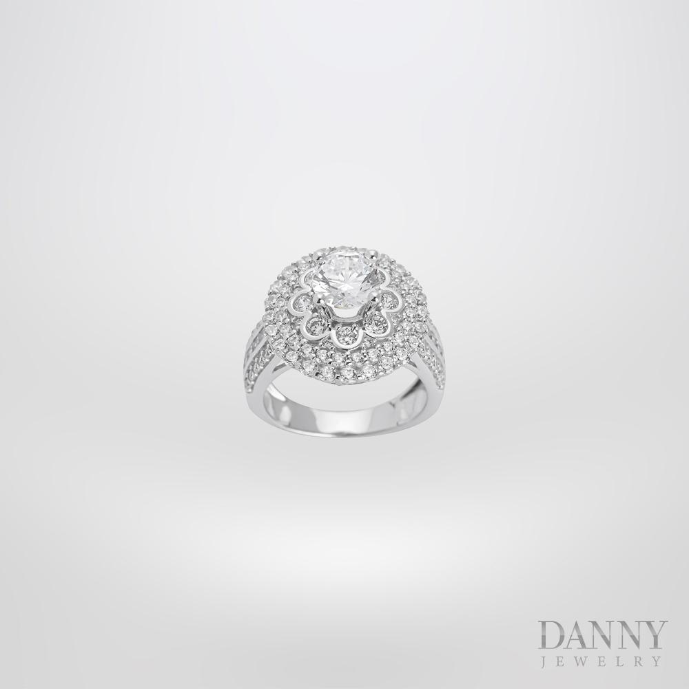 Nhẫn Nữ Bạc 925 Danny Jewelry Xi Bạch Kim Đính Đá CZ KI4GZ015