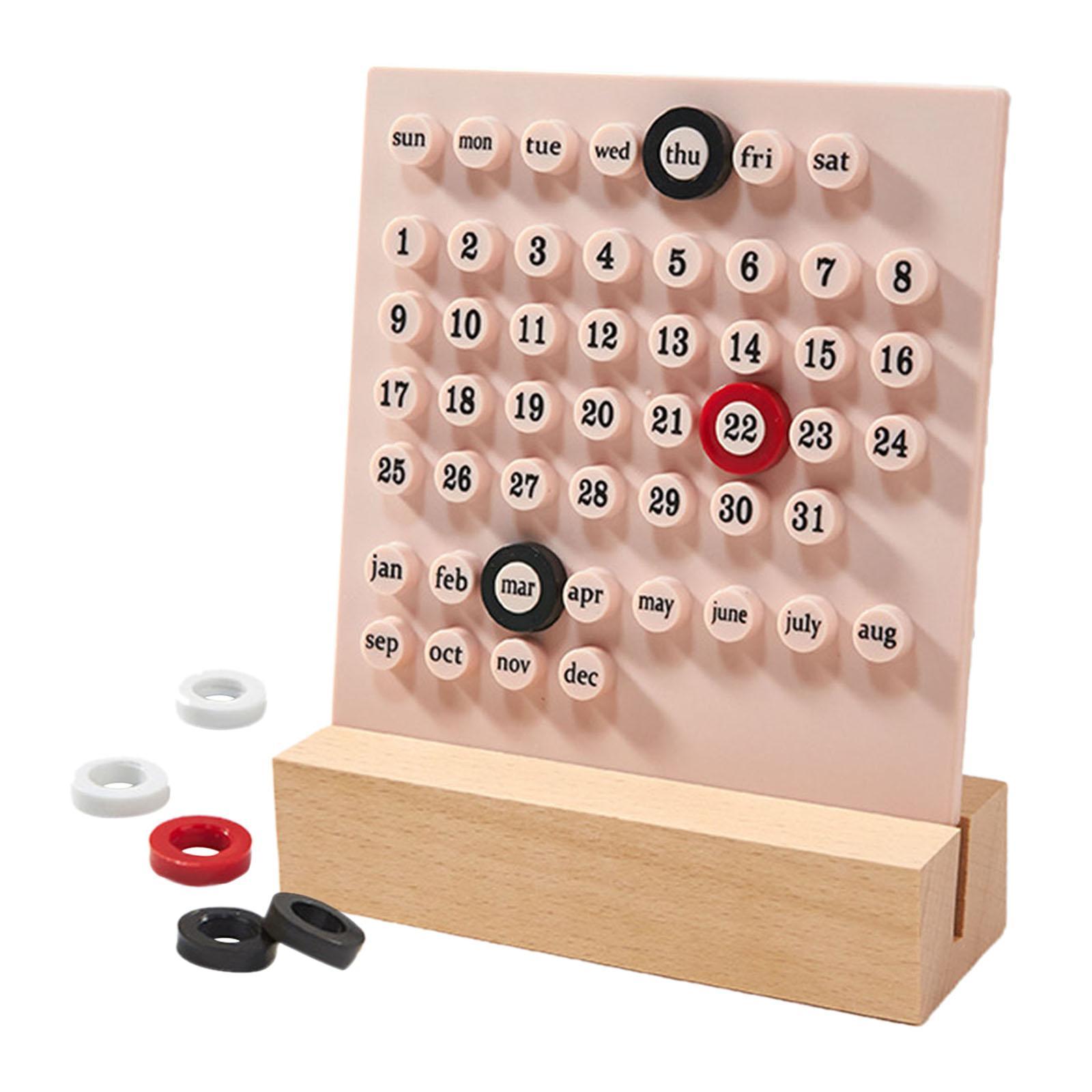 Cute Desk Calendar DIY Educational Toy Supplies Kids Calendar for Decor Desktop Tabletop