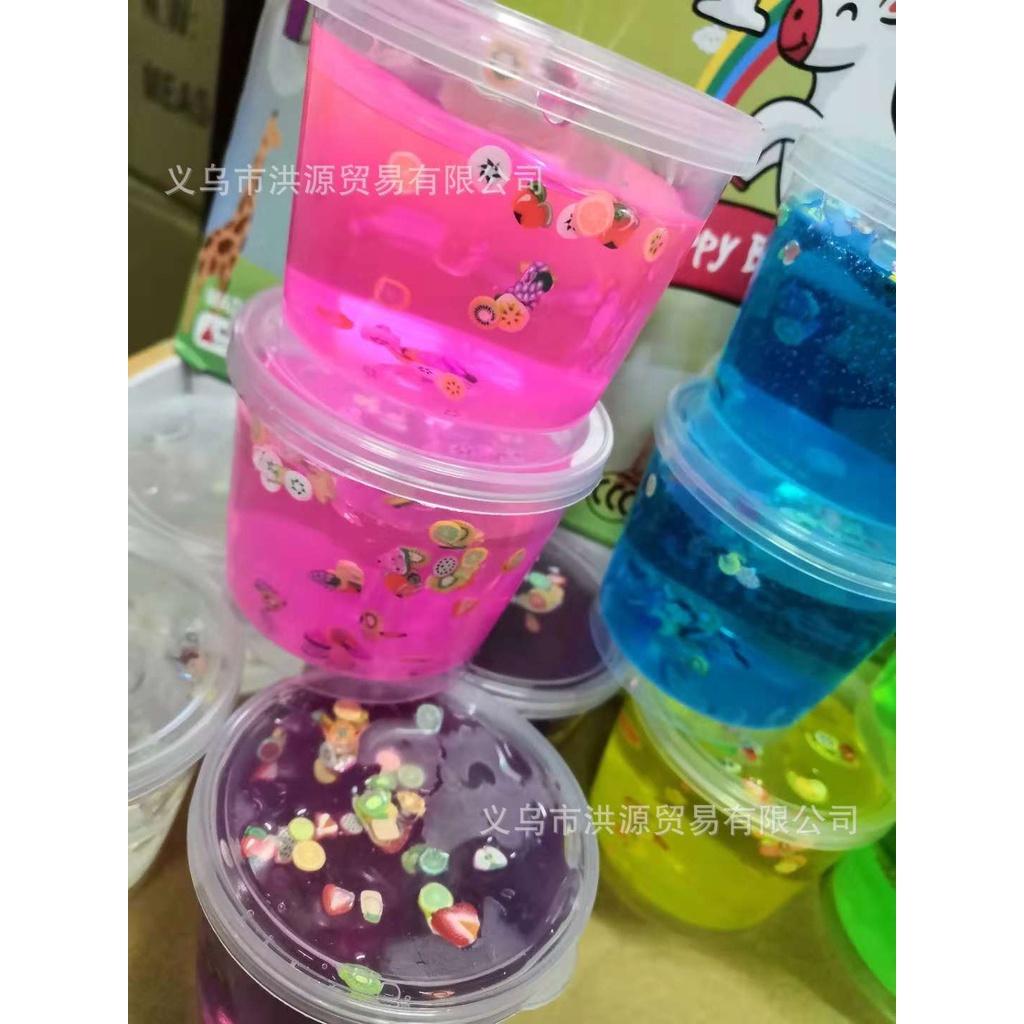 Slime dạng âu đầy charm hoa quả 9 màu cực đẹp Đồ chơi hũ slam chất nhờn ma quái squishy dẻo bóng phồng phình