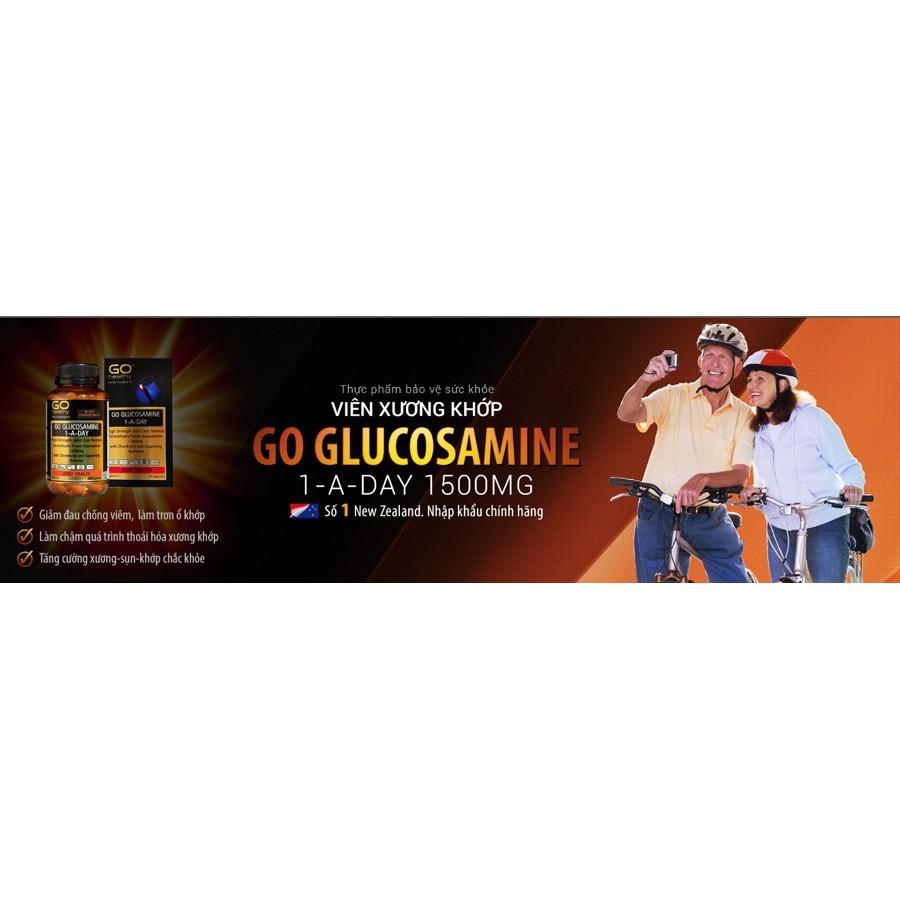Viên bổ xương khớp GO Glucosamine 1 A Day 1500mg giúp xương chắc khỏe ngăn lão hóa phục hồi tạo tạo sụn