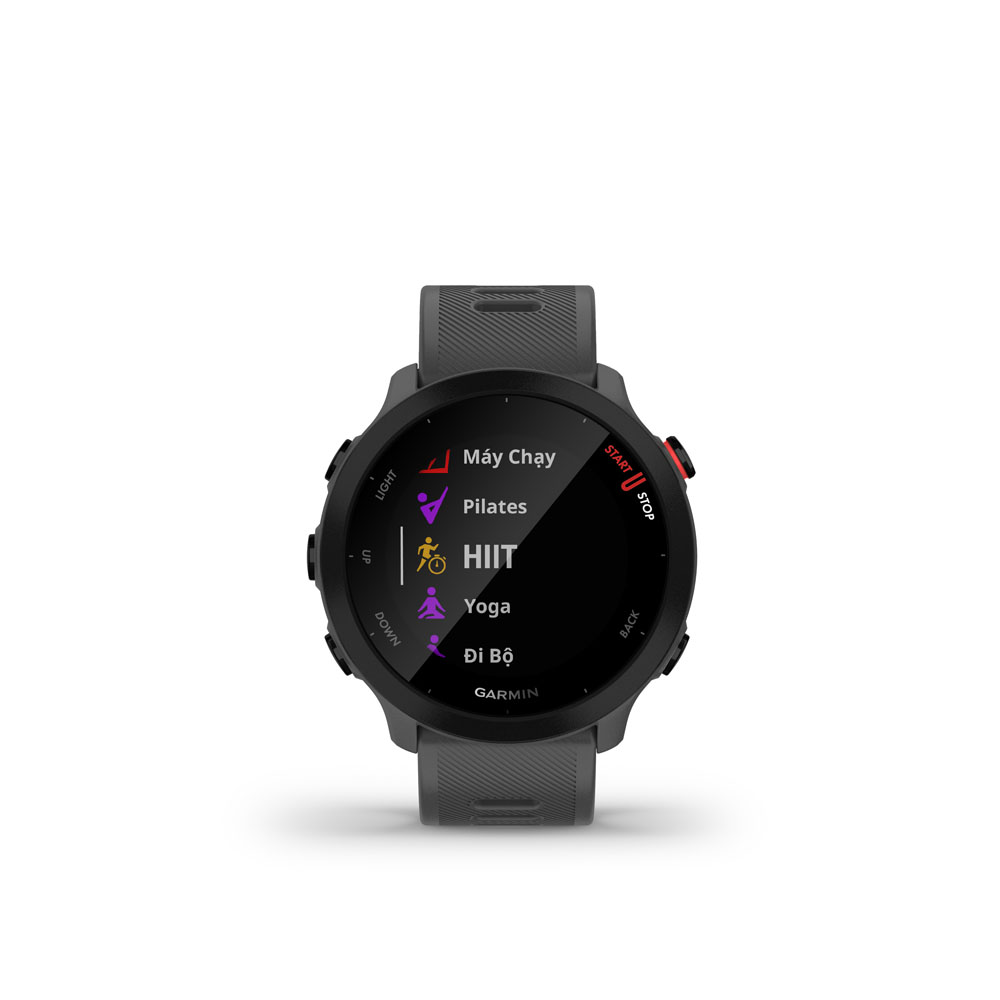 Đồng Hồ Thông Minh Garmin Forerunner 55 GPS (Black/Whitestone/Aqua/Monterra Grey) - Hàng Chính Hãng