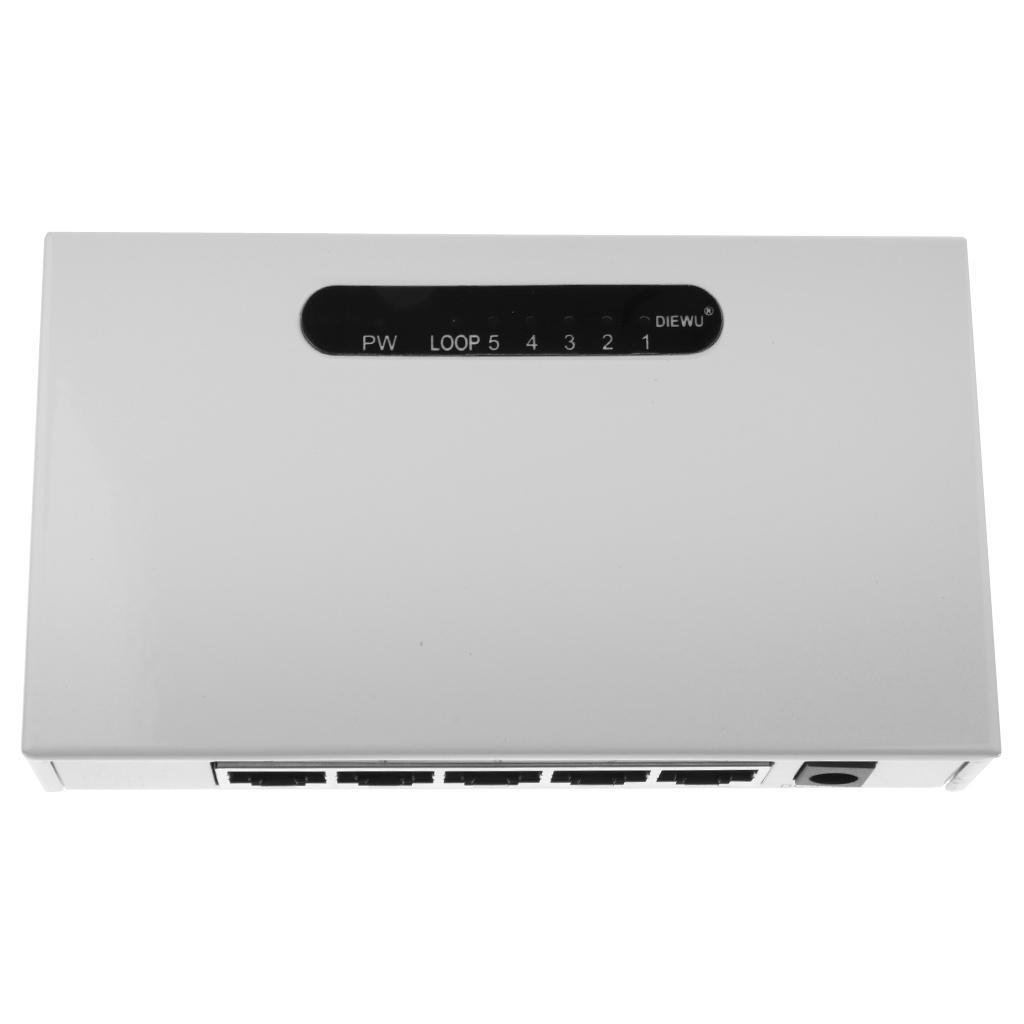 RJ45 5Port Gigabit Ethernet Network Switch Metal Desktop Smart Adapter Hub