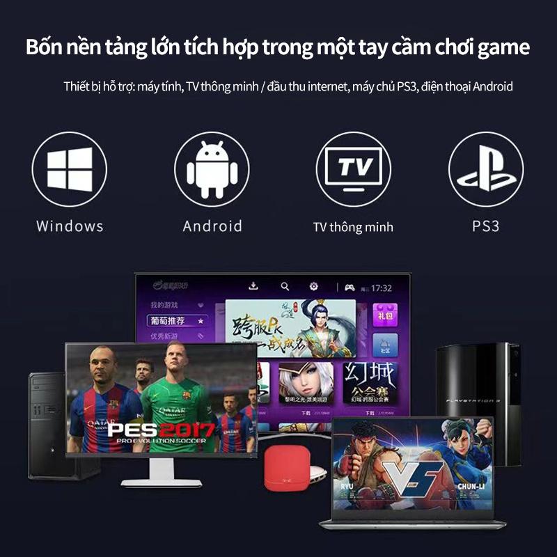 Tay cầm chơi game có dây USB Máy tính TV home Steam PS3 hai người Điện thoại android tay cầm rung pc360