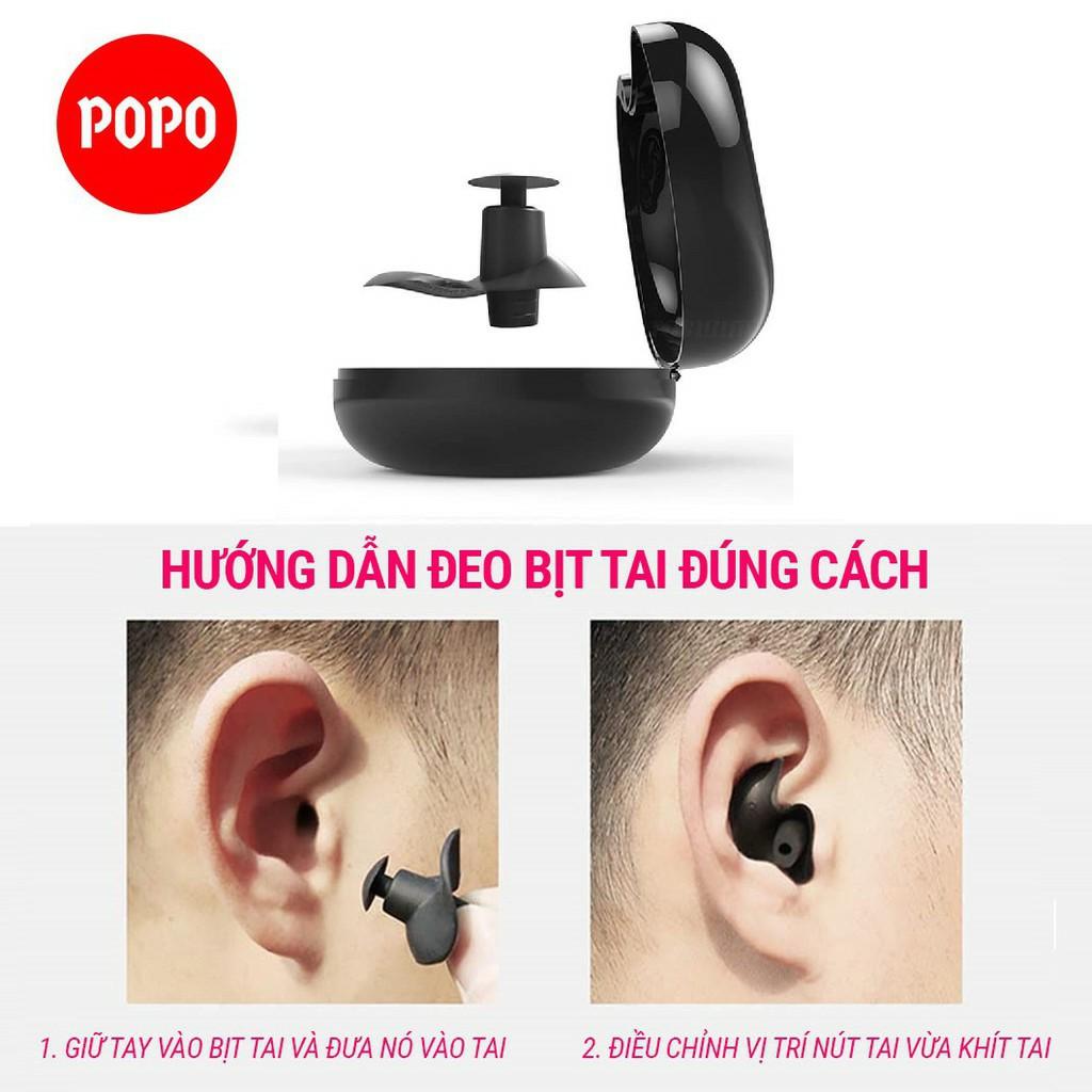 Bộ bịt tai kẹp mũi thiết kế 3D cách âm, ngăn nước tuyệt đối dùng khi bơi trong bộ sưu tập thể thao dưới nưới EP3 POPO