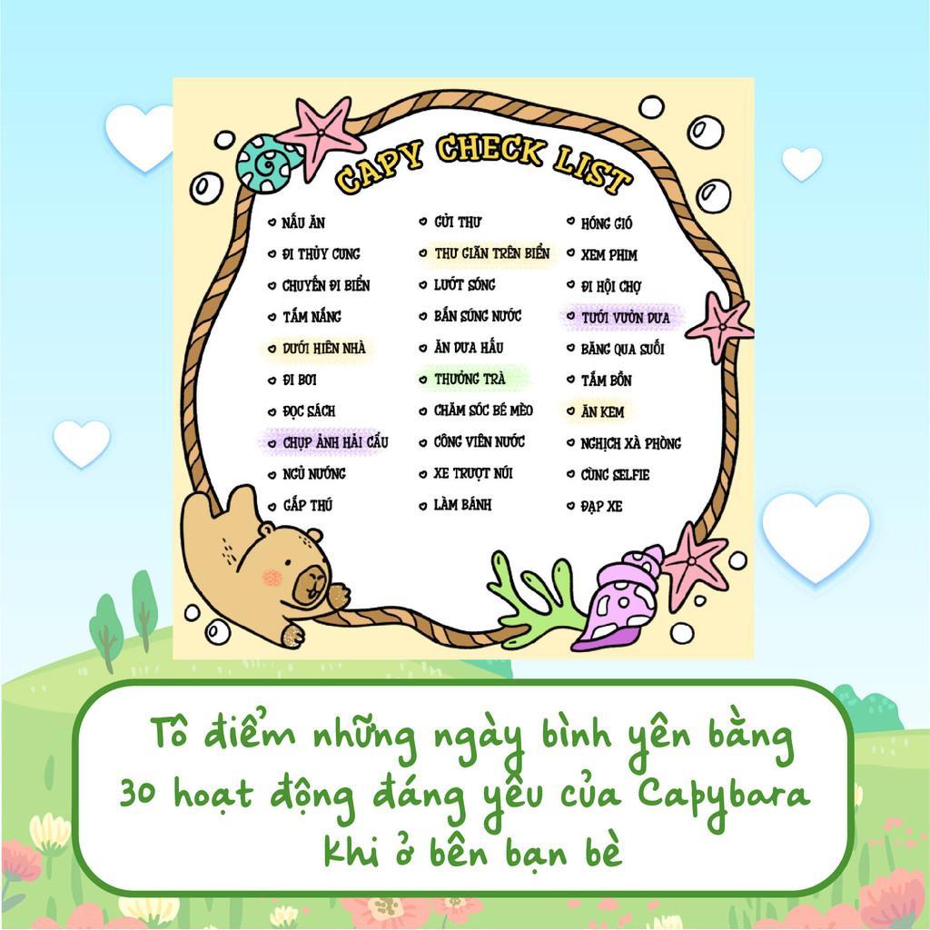 Sách Tô Màu - Capybara &amp; Trái Tim Mặt Trời - Megabook
