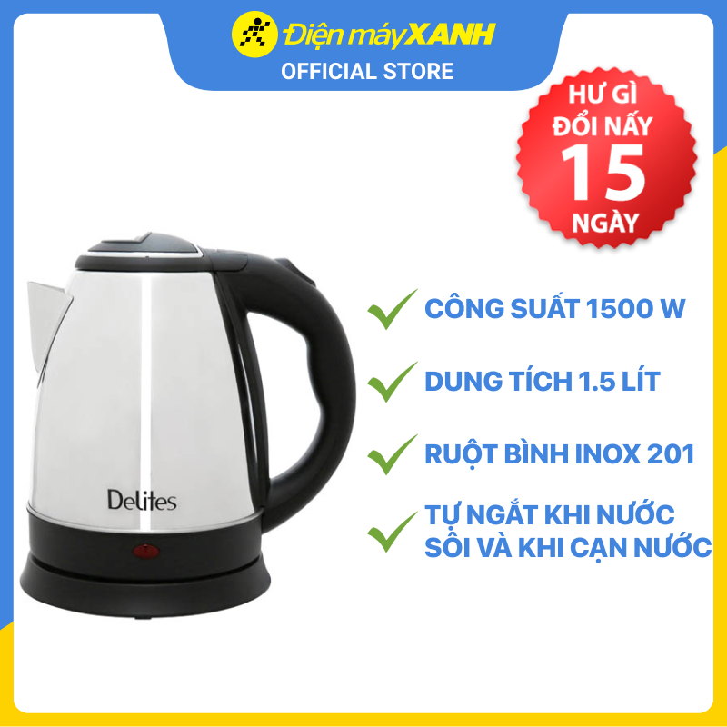 Bình siêu tốc Delites 1.5 lít ST15S01 - Hàng chính hãng