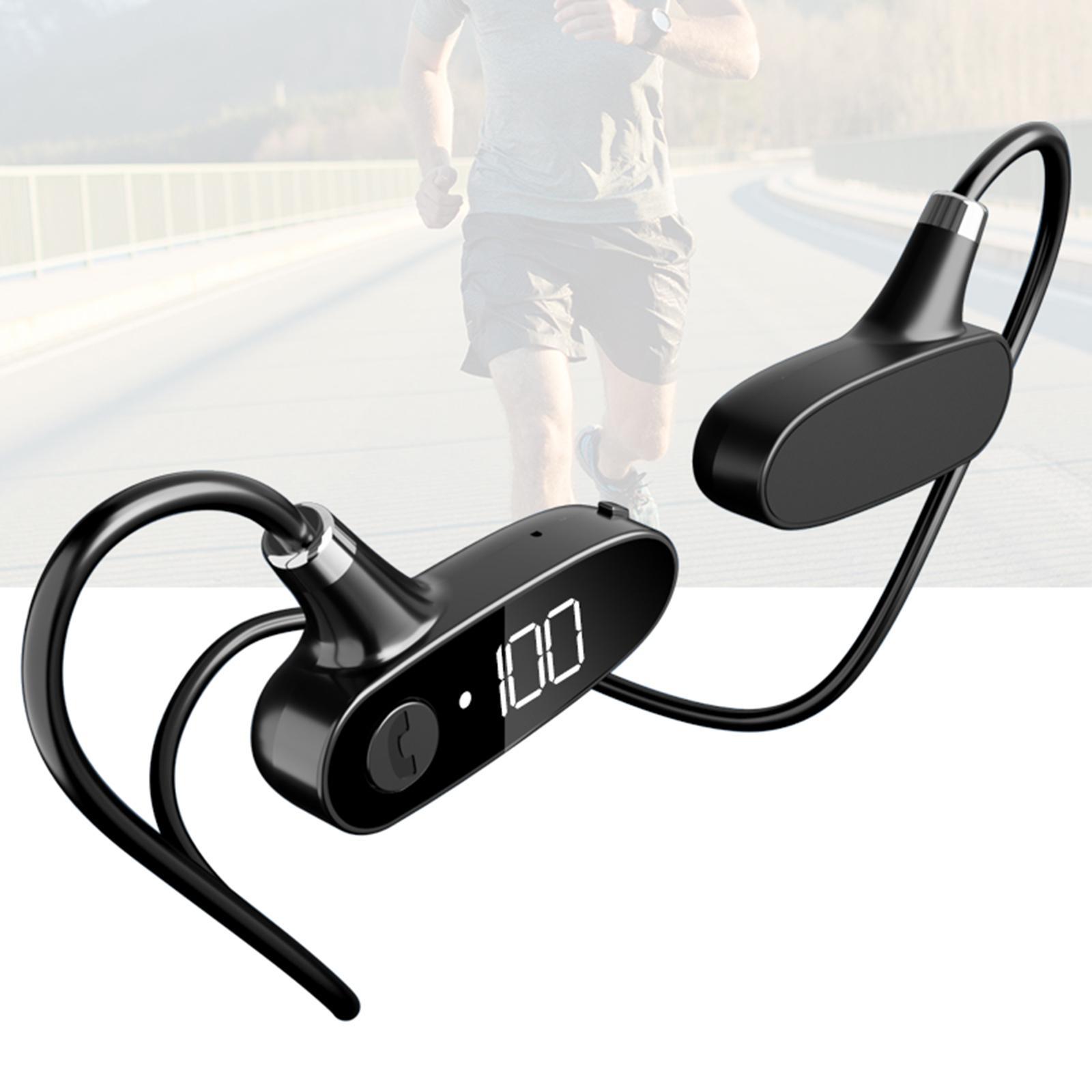 2x Bone Conduction Bluetooth 5.2 Headphones Headsets 10H Black