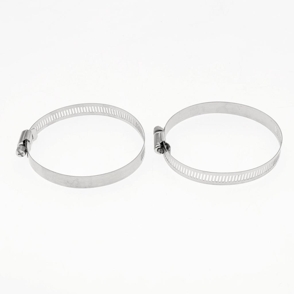 100Pcs Adjustable Stainless Steel Worm Gear Hose Clamp Clip Fastener 76-92mm