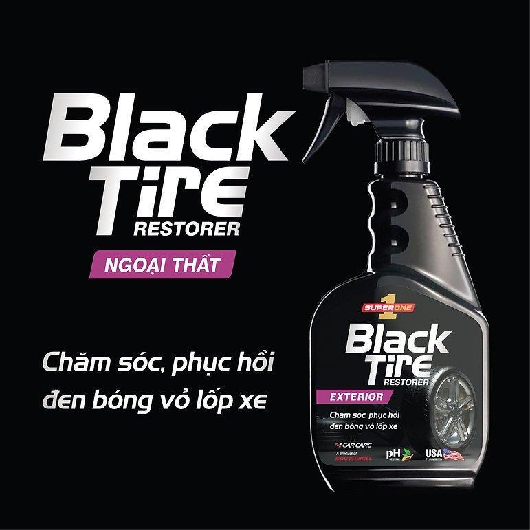 Dung Dịch Dưỡng Đen Bóng Vỏ Lốp Ô Tô Super One Black Tire Restorer - Exterior