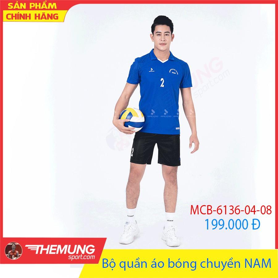 Bộ quần áo bóng chuyền NAM MCB-6136-04-08 Xanh Bích Phối Đen