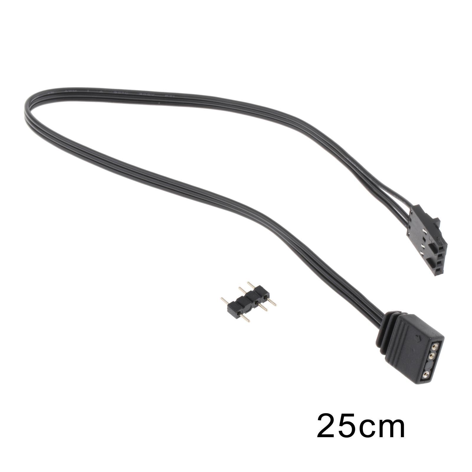 Fan Adapter Cable Black Extension Cable Connector 4 Pin RGB to ARGB 5V 3 Pin