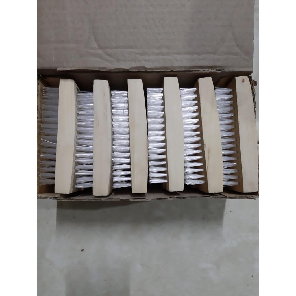 Hộp 12 cái Bàn chải cán gỗ,chà chân, giặc đồ, chà nhà vệ sinh, siêu rẻ