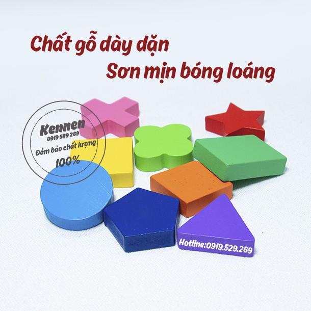 Bộ xếp khối montessori bé từ 1-3 tuổi