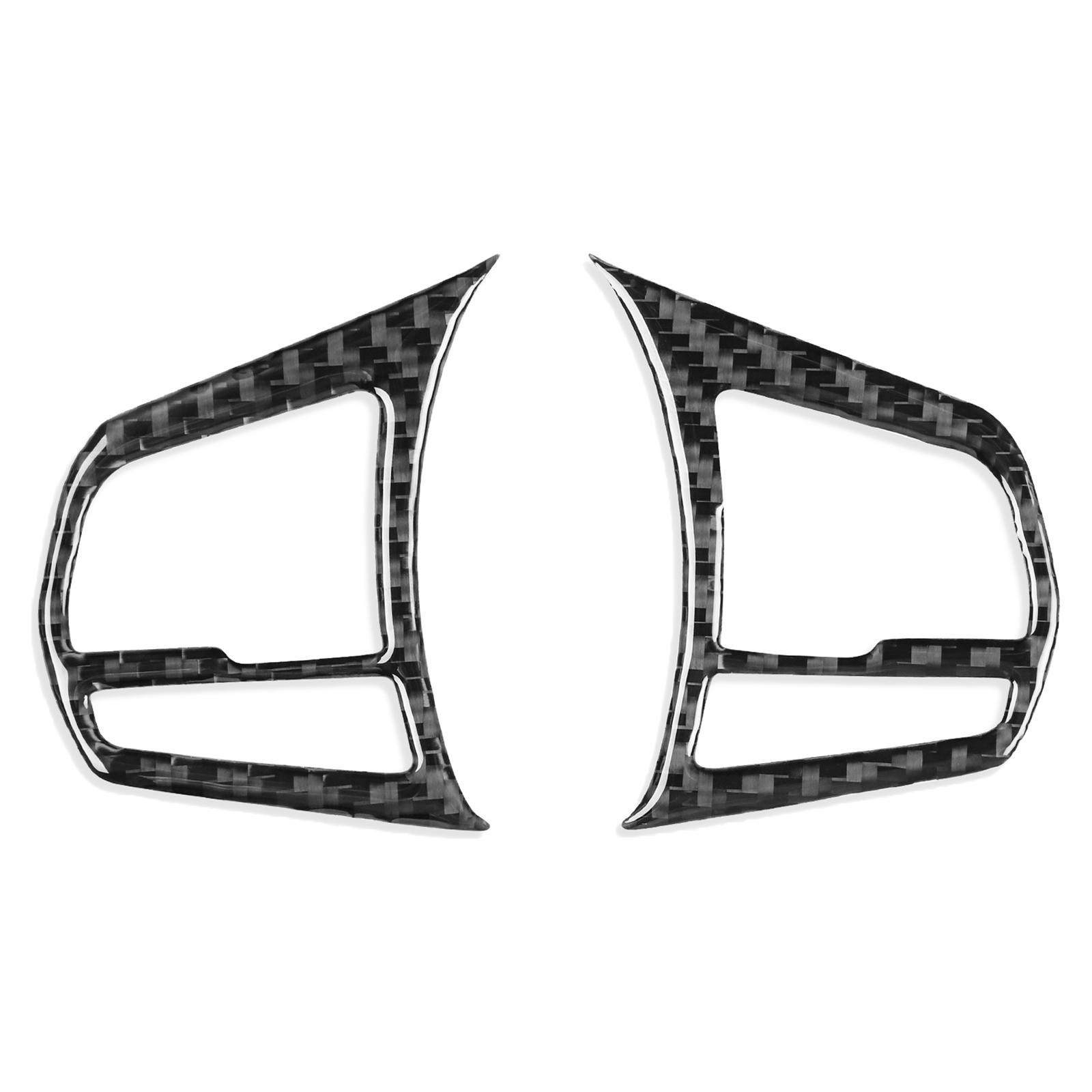 2 Pieces Auto Steering Wheel Button Cover Trim Sticker Carbon Fiber/ for A90 Easy Installation Accessories/