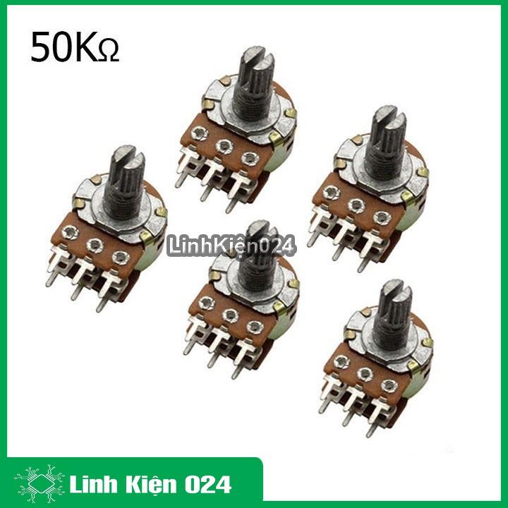 Bộ 5 biến trở Volum, triết áp Đôi 50K