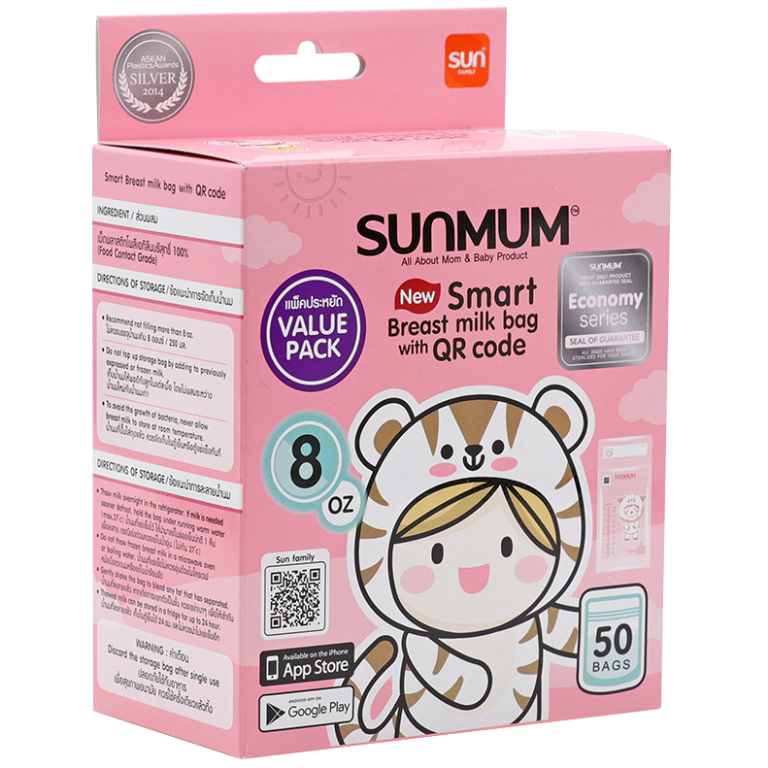 Túi Trữ Sữa SUNMUM 250ml - Hộp 50 Túi