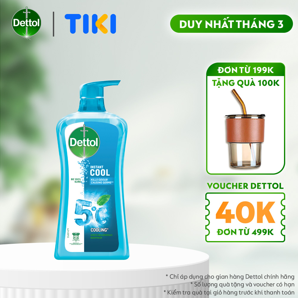 Sữa tắm Dettol mát lạnh tức thì - chai 950g