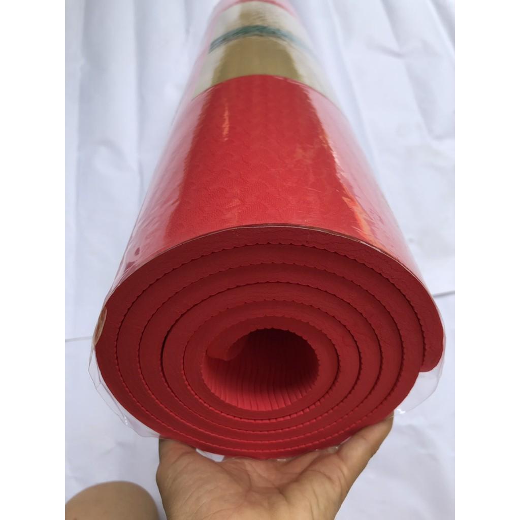 Thảm yoga 8mm TPE định tuyến(Kèm túi)-Hoa văn ngẫu nhiên KHỞI NGUYÊN SPORT