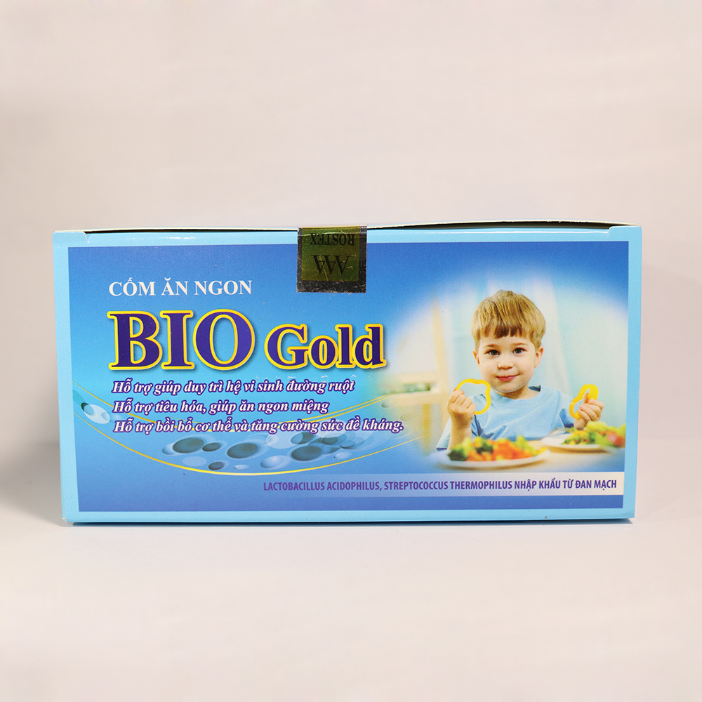 Cốm ăn ngon cho bé Bio Gold giảm tiêu chảy và táo bón - Hộp 20 gói bổ sung 3 tỷ lợi khuẩn, DHA, Taurine, Lysin, Kẽm, Canxi và Vitamin tổng hợp