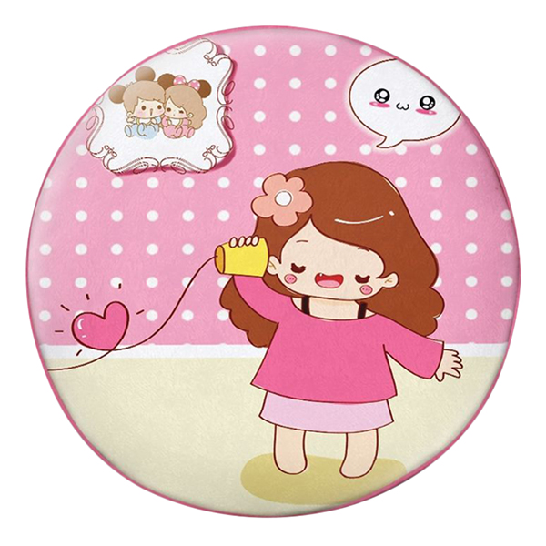 Gối tròn Cô bé cầm ống nghe - GOCP032