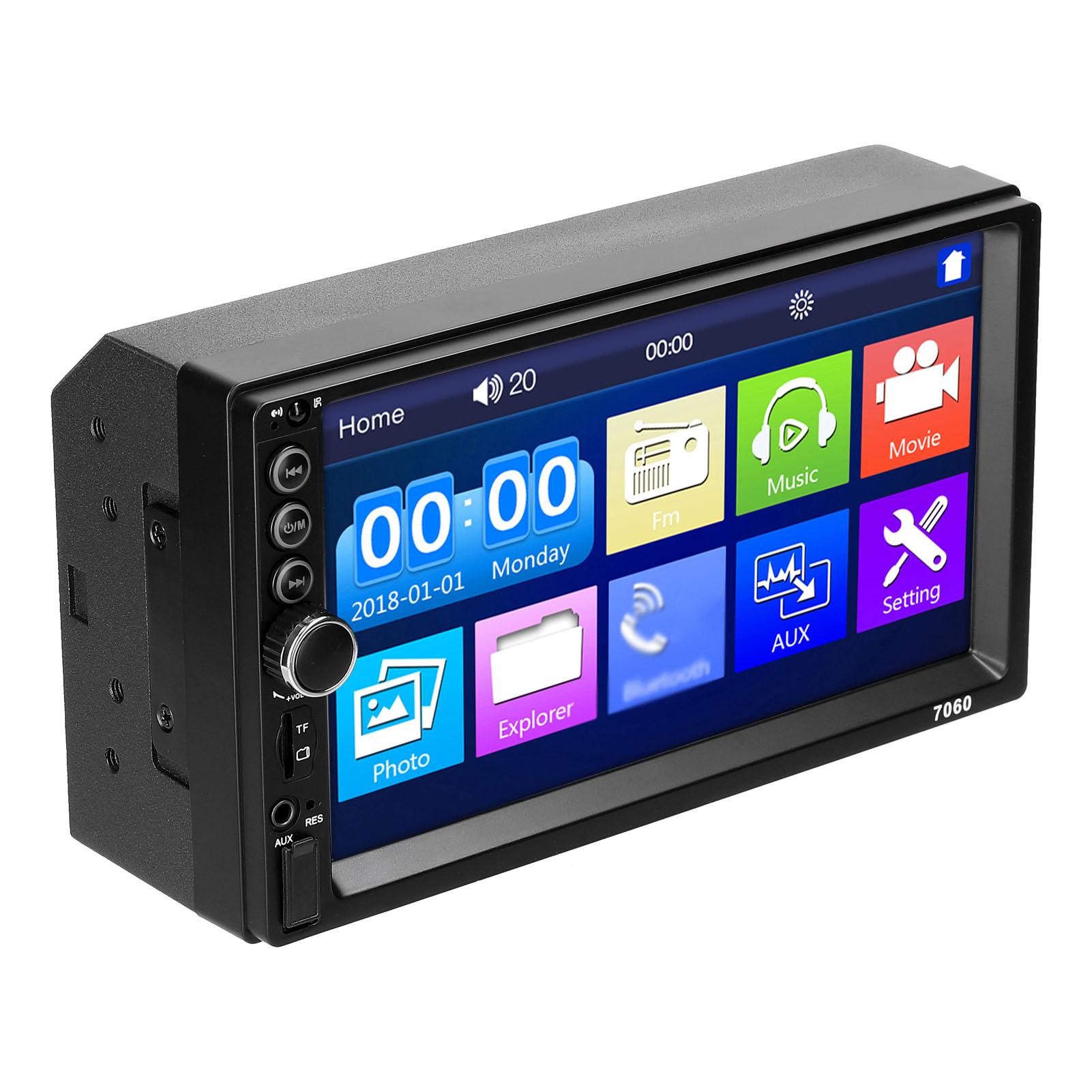 7 Inch Car MP5 Player Double Din Stereo FM Radio BT Hands-Free Calling Support TF Card/USB/AUX-IN Link Reverse Picture