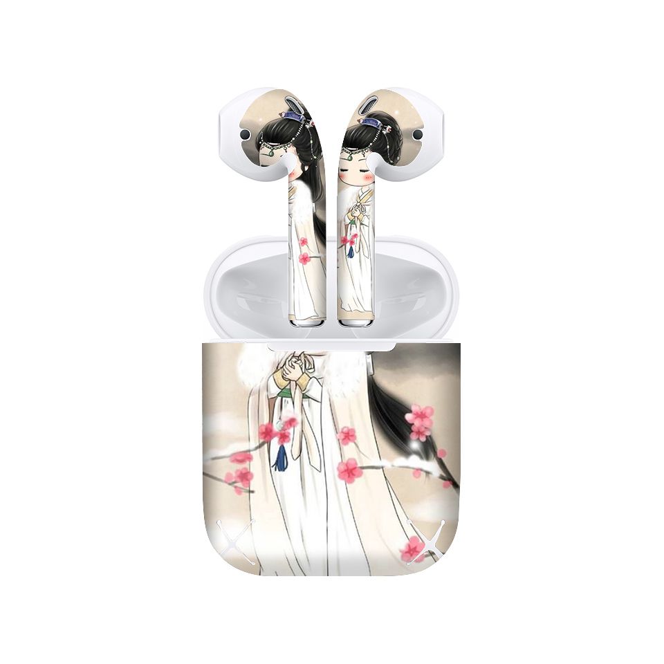 Miếng dán skin chống bẩn cho tai nghe AirPods in hình Chibi đẹp - Chib022