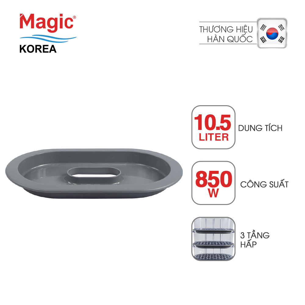 Hình ảnh Máy hấp thực phẩm đa năng 03 tầng Magic Korea A61 (10.5 lít) - Hàng Chính Hãng