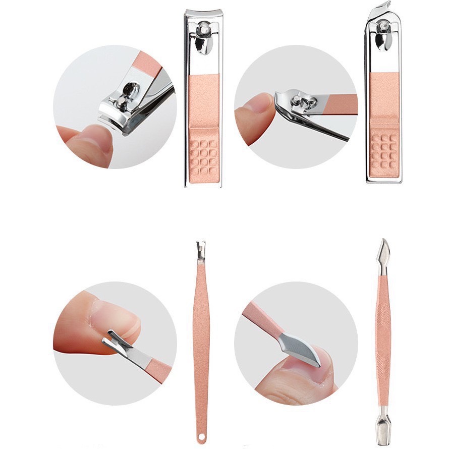 BỘ CẮT MÓNG TAY 18 MÓN VỎ HỘP DA SANG TRỌNG, CAO CẤP - HÀNG CHÍNH HÃNG