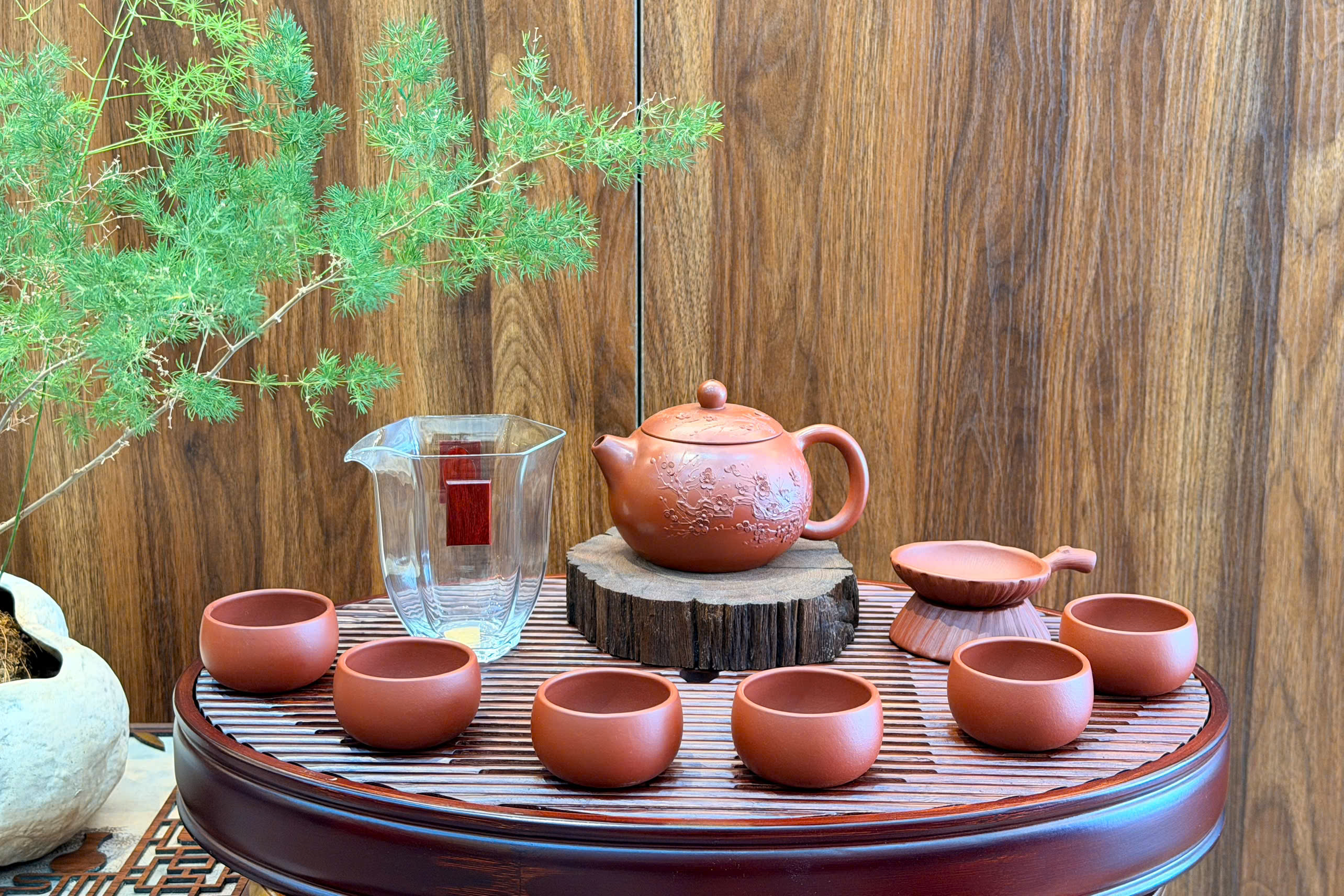 KHAY TRÀ OVAL "TINH THẦN" - TRE HUN KHÓI - SIZE TRUNG 36X25.5X5 CM - KHAY TRÀ BỀN BỈ - WOOD TEA TRAY