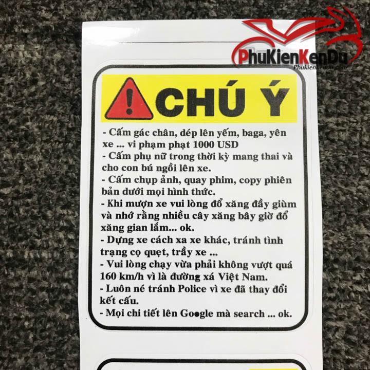 TEM CẢNH BÁO HÀI HƯỚC COMBO 4 TẤM